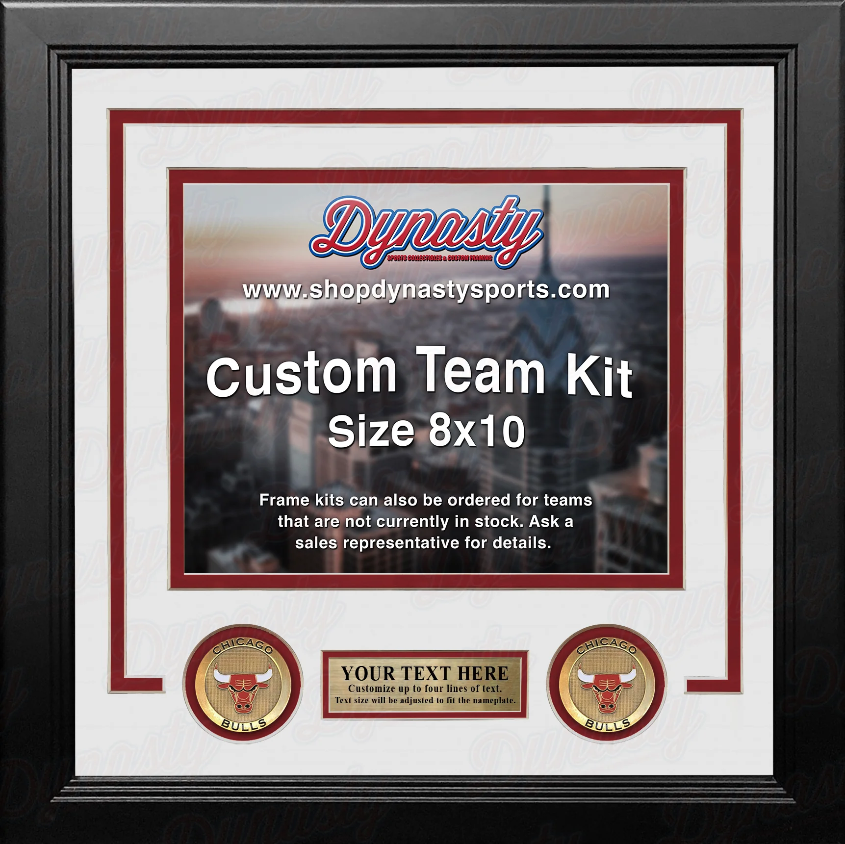 Chicago Bulls Custom NBA Basketball 8x10 Picture Frame Kit (Multiple Colors) - Image 3