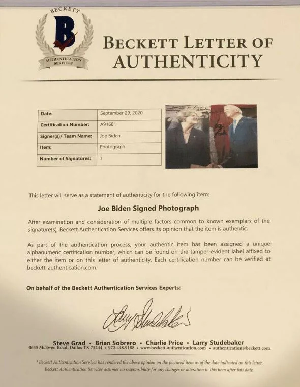 Joe Biden 46th President of the United States Autographed 8" x 10" Framed Photo - Image 3